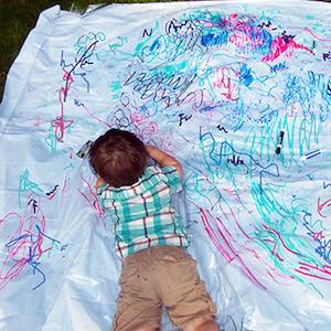 $1 Giant Dry Erase Mat coloring summer activity for kids