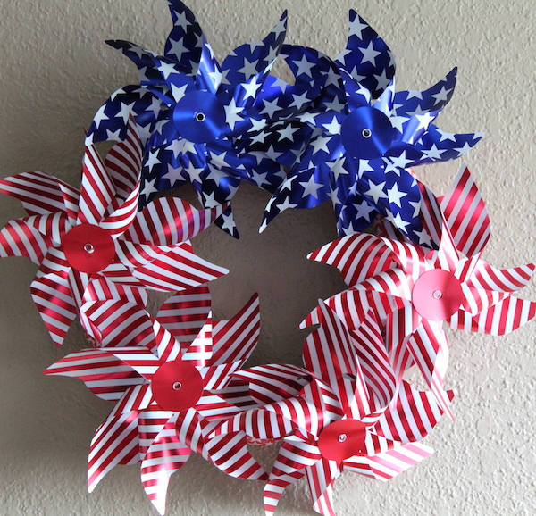 pinwheel 4th of July Wreath