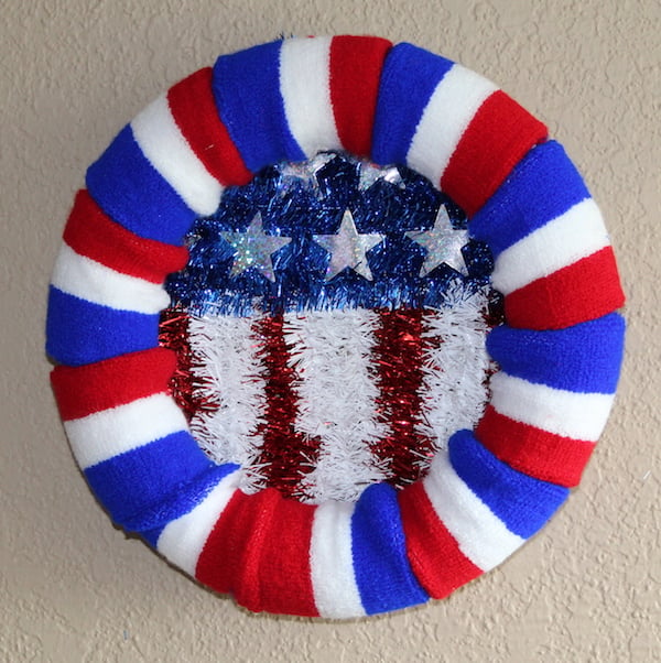 Red White and Blue 4th of July Wreath