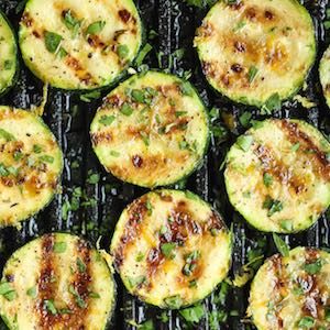 Grilled Lemon Garlic Zucchini