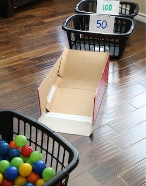 Laundry Basket Skee Ball (With Ball Pit Balls!)