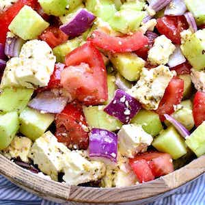 Tomato Cucumber Feta Salad bbq side dish