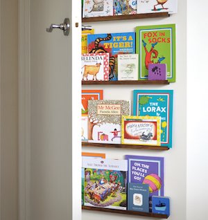 Easy DIY Behind the Door Book Organization