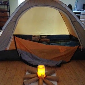 Indoor Camping summer activity for kids