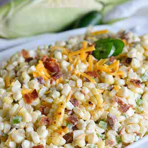 Jalapeño Popper Grilled Corn Salad bbq side dish
