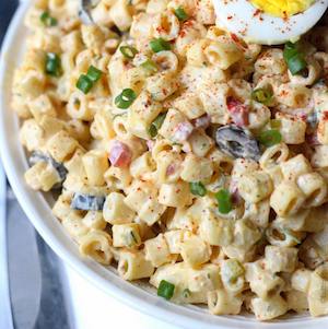 Deviled Egg Macaroni Salad bbq side dish