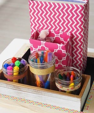 DIY Office Supplies Organization idea