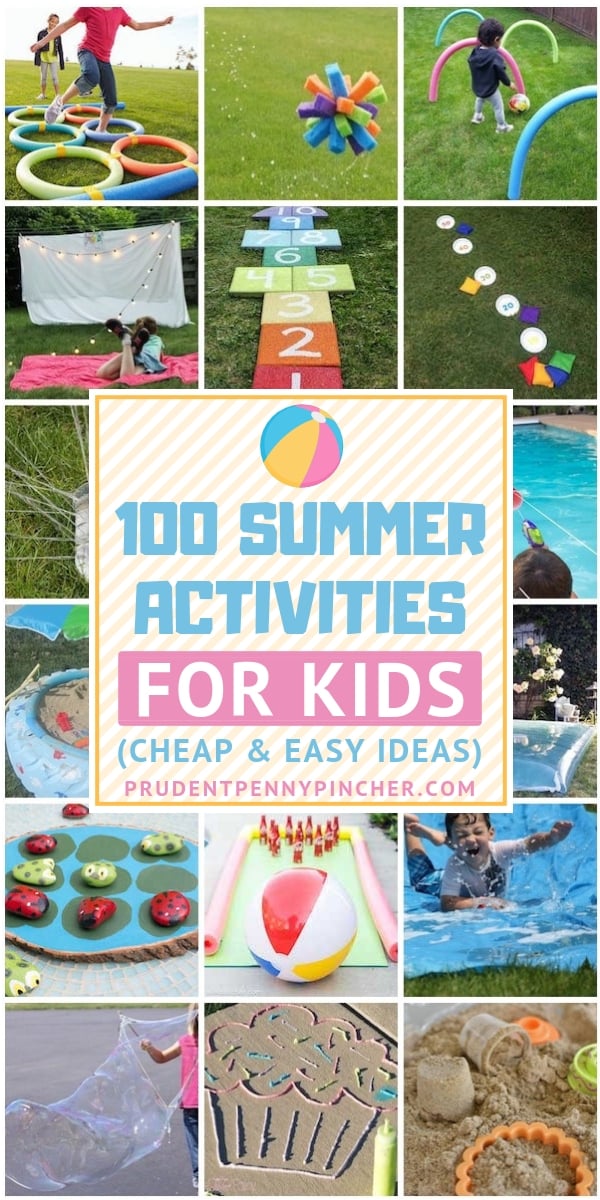 100 actividades de verano baratas y fáciles para niños