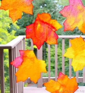 Fall Leaf Suncatchers 