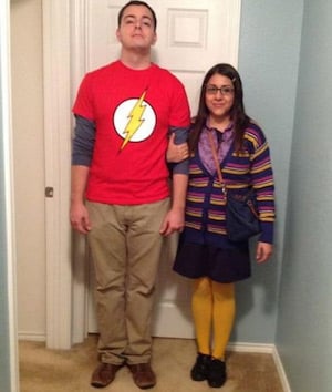 Sheldon and Amy from Big Bang Theory funny Halloween costume idea for couples