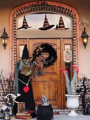 Witchy-Themed Decor for Halloween Porch