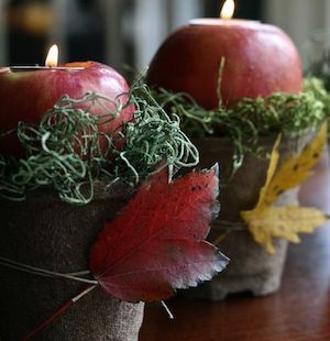 Apple Votive Autumn Centerpiece 