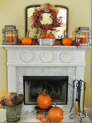 Farmhouse Fall Mantel