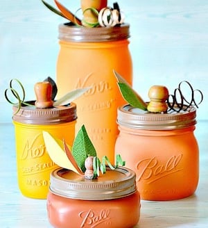 Pumpkin Mason Jars craft for adults