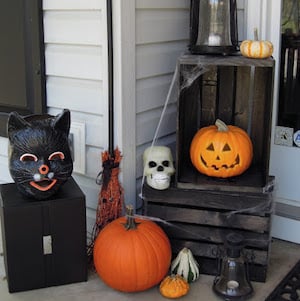 Halloween Crate porch Decor