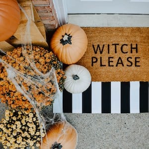 DIY Witch Please Door Mat