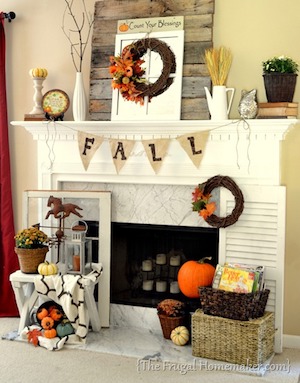 Reclaimed Pallet Wood Mantel