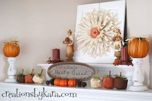 DIY Fall Mantel 