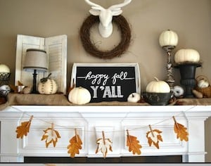 Fall Leaves Book Page Banner 