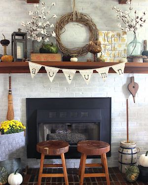 DIY Fall Mantel