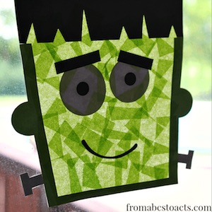 Frankenstein Sun Catcher Craft for Kids