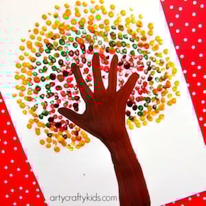 Fall Handprint Tree Craft for Kids