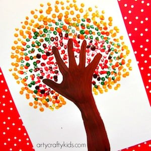 Fall Handprint Tree Craft for Kids