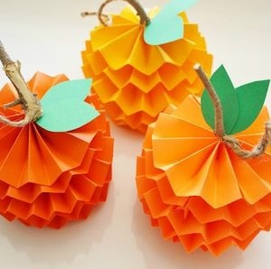 Paper Pumpkin Craft for Kids