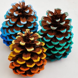 Ombre Pine Cones