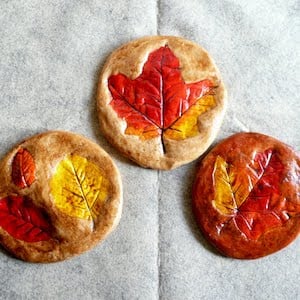 Salt Dough Fall Leaf Prints craft for kids