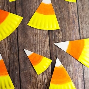 Paper Plate Candy Corn Banner