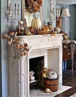 French Country Fall Mantel Idea