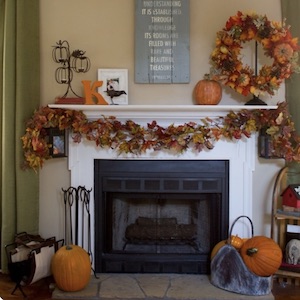 Garland Fall Mantel Idea