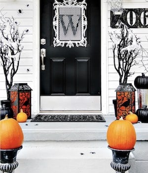 Monogrammed Halloween Door Decor