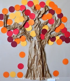 Paper Sticky Wall Fall Tree