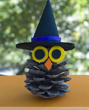 Halloween Pinecone Witch Craft for Kids