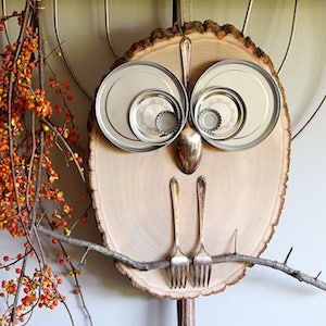 DIY Wood Slice Owl