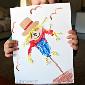 Handprint Scarecrow Fall Craft for kids