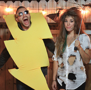 couples Lightning Strike halloween costume 