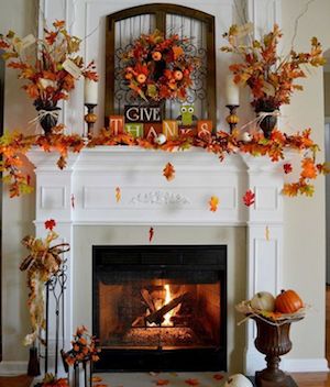 Fall Give Thanks Mantel