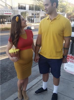 Winnie the Pooh Pregnant Couples Halloween Costume