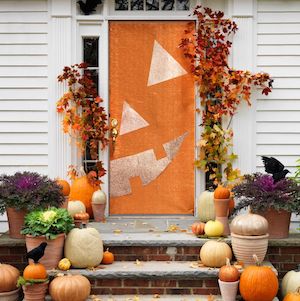 halloween Pumpkin Patch Door decor