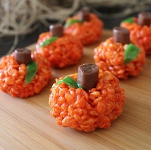 Pumpkin Rice Krispie Halloween Treats