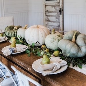 Rustic Pumpkin & Pear Centerpiece