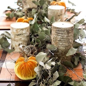 DIY Seeded Eucalyptus Garland Centerpiece