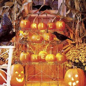 Trick or Treat Ladder with Jack O Lantern