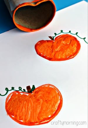 Toilet Paper Roll Pumpkin craft for kids