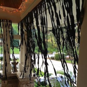 Creepy Trash Bag Curtains