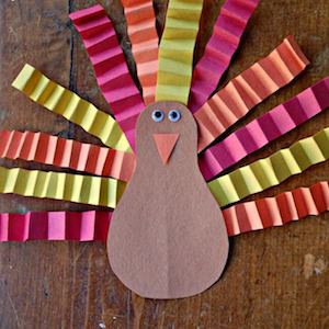 Paper Turkey fall craft for kids