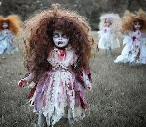 Zombie Doll Scary halloween decoration